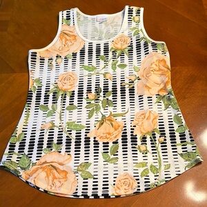 NWOT Floral Sleeveless Top - Orange, Green, & Black
